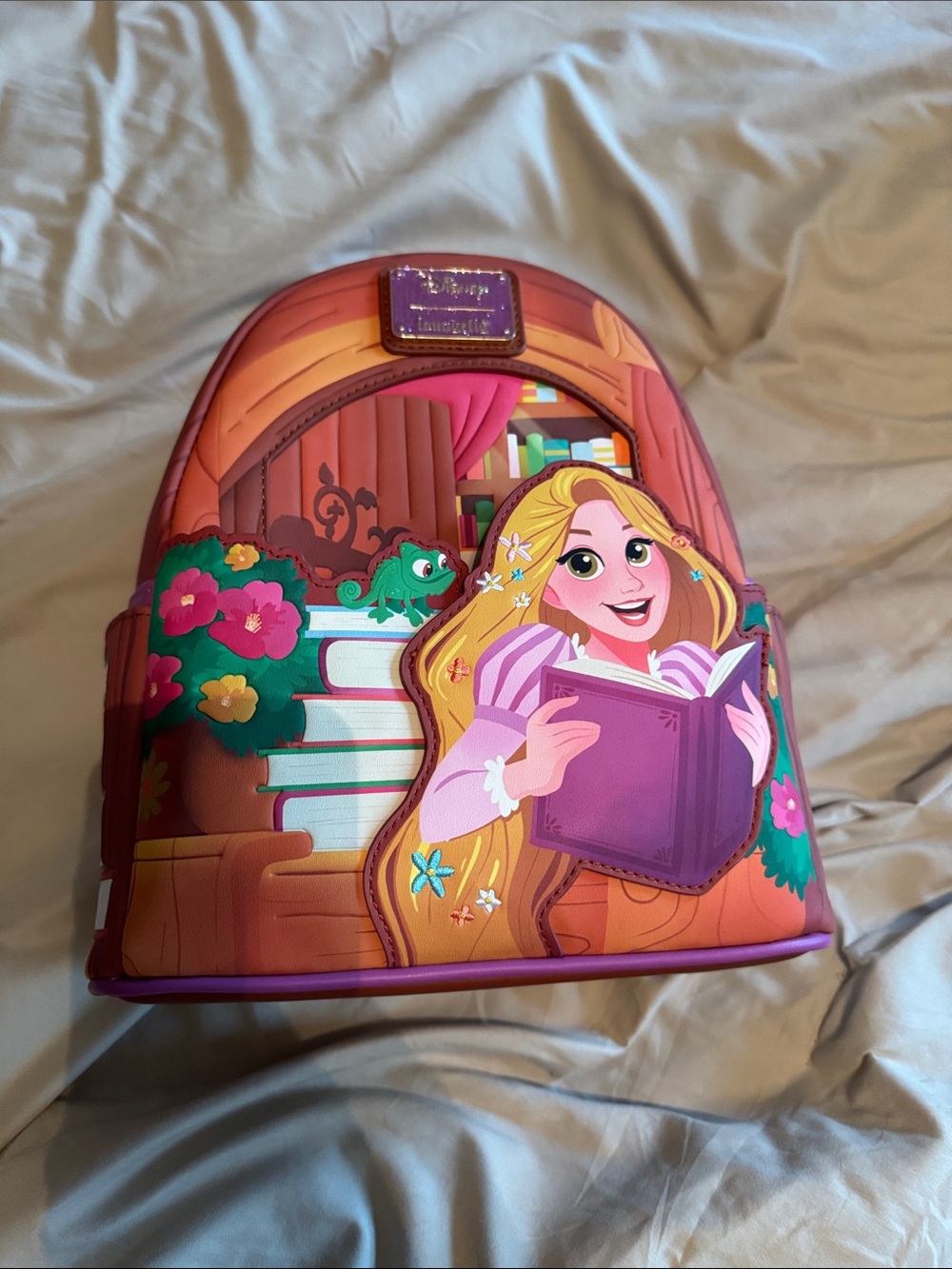 Loungefly Rapunzel Storytime Mini Backpack - Pink & Purple
